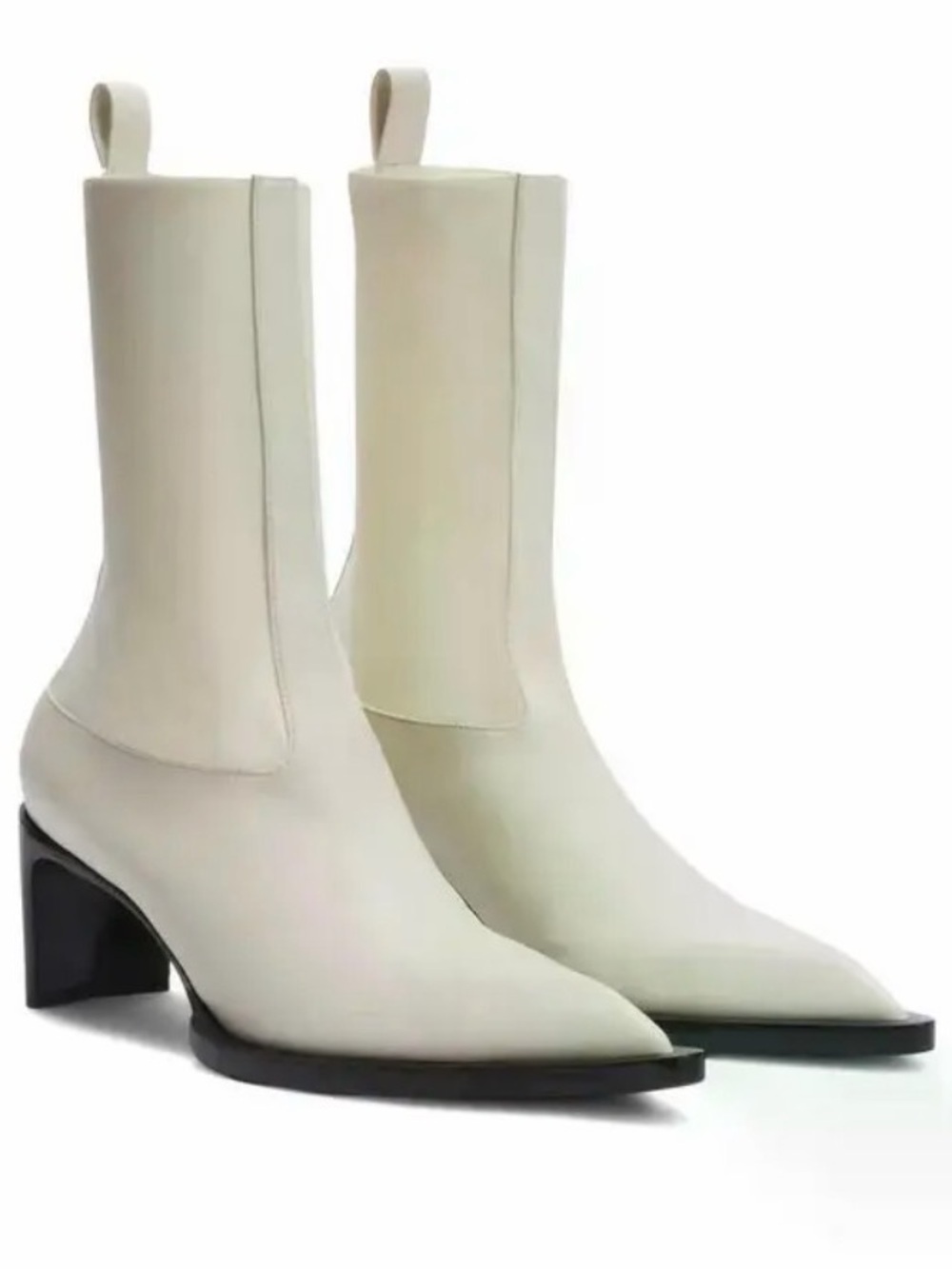 Jil sander women white ankle boots size 39.5